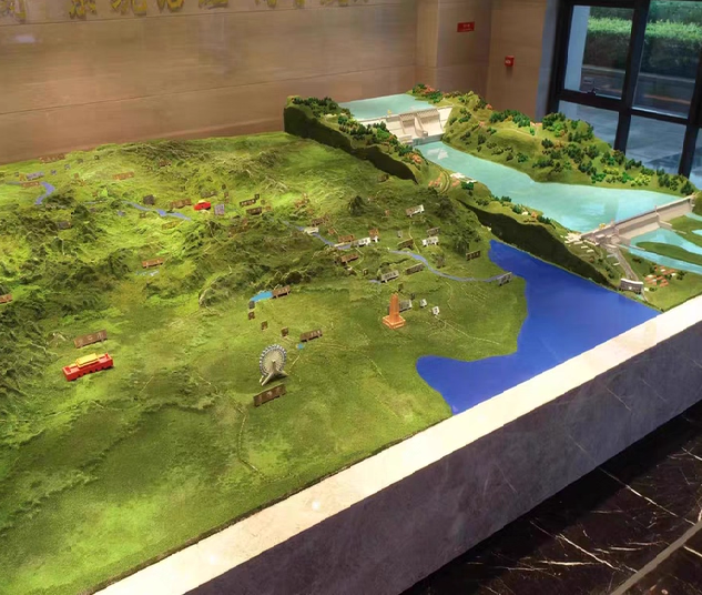 中國地形地貌沙盤